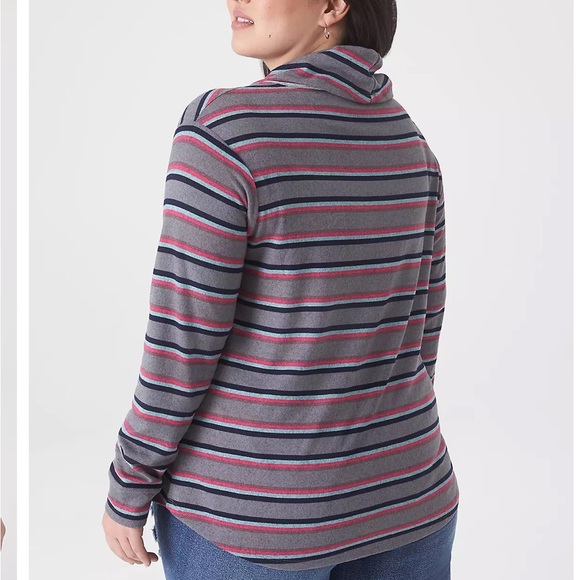 Lane Bryant Classic Cowl-Neck Tee - Picture 2 of 12